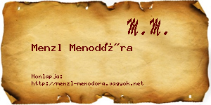 Menzl Menodóra névjegykártya